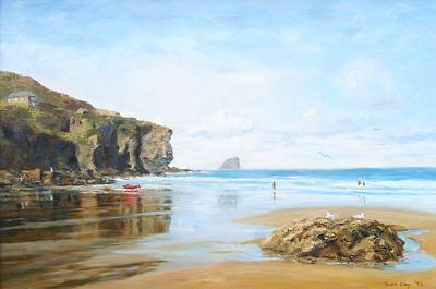 Trevaunance Cove by Gwen Clay