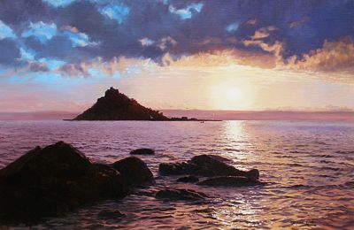 Fading Light over St. Michael's Mount by Stephen Cummins