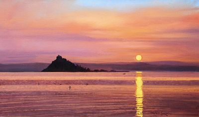 Sunset over St. Michael's Mount by Stephen Cummins